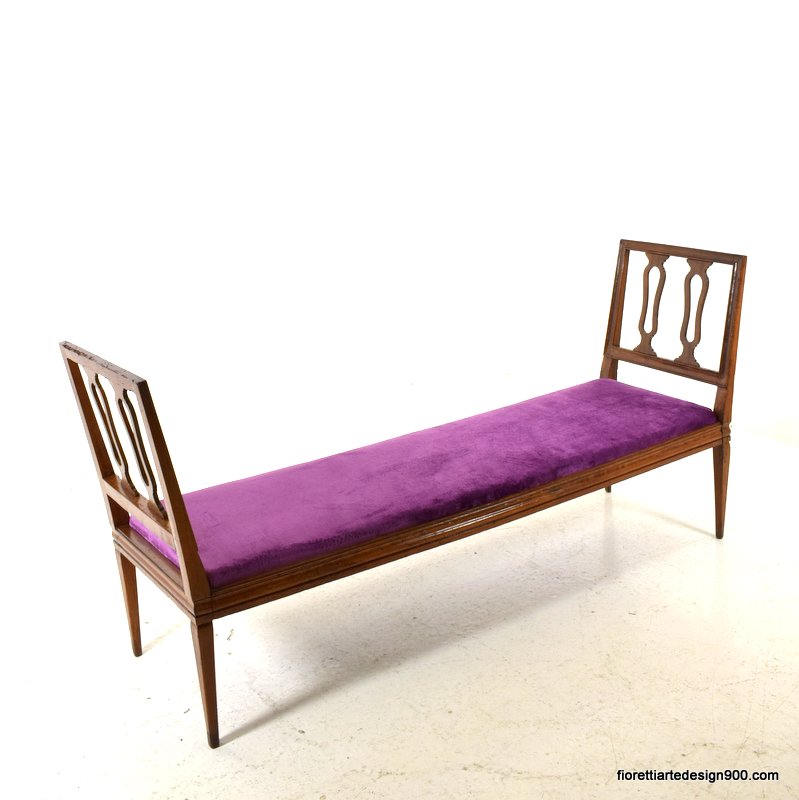 Divano da ingresso Luigi XVI noce Antico Antique Entrance Sofa